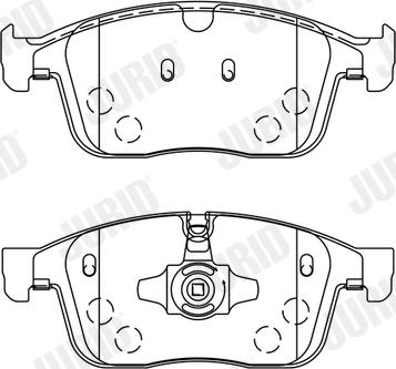 Jurid 573808J - Тормозные колодки, дисковые, комплект parts5.com