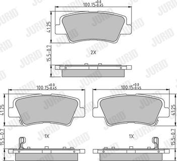 Jurid 573816J - Тормозные колодки, дисковые, комплект parts5.com