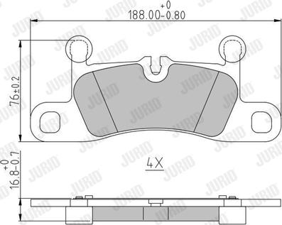 Jurid 573395J - Тормозные колодки, дисковые, комплект parts5.com