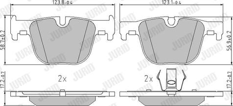 Jurid 573354J - Тормозные колодки, дисковые, комплект parts5.com