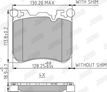 Jurid 573351J - Тормозные колодки, дисковые, комплект parts5.com