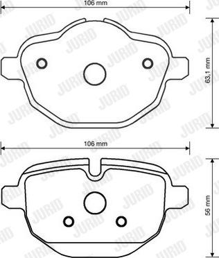 Jurid 573352JC - Тормозные колодки, дисковые, комплект parts5.com