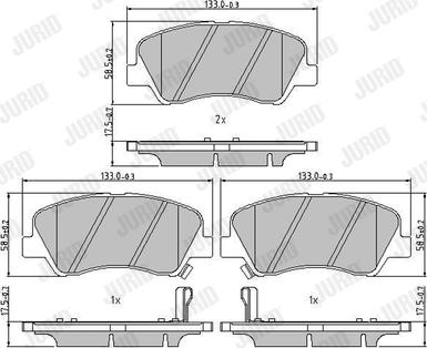 Jurid 573368J - Тормозные колодки, дисковые, комплект parts5.com