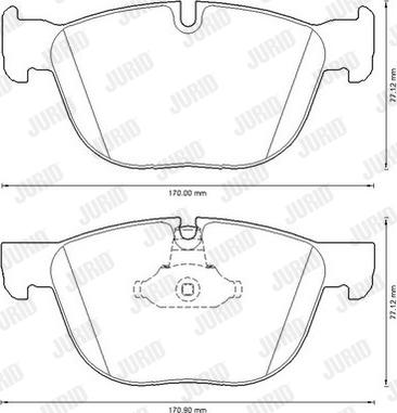 Jurid 573300J - Тормозные колодки, дисковые, комплект parts5.com