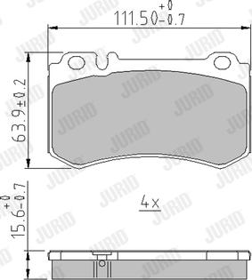 Jurid 573302J - Тормозные колодки, дисковые, комплект parts5.com