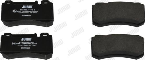 Jurid 573302J - Тормозные колодки, дисковые, комплект parts5.com