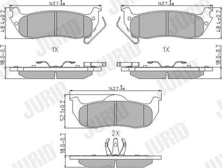 Jurid 573319J - Тормозные колодки, дисковые, комплект parts5.com