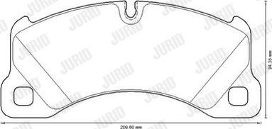 Jurid 573329JC - Тормозные колодки, дисковые, комплект parts5.com