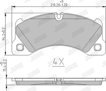 Jurid 573329J - Тормозные колодки, дисковые, комплект parts5.com