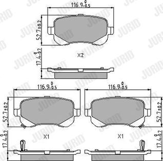 Jurid 573299J - Тормозные колодки, дисковые, комплект parts5.com