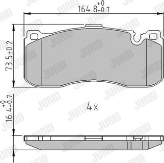 Jurid 573294J - Тормозные колодки, дисковые, комплект parts5.com