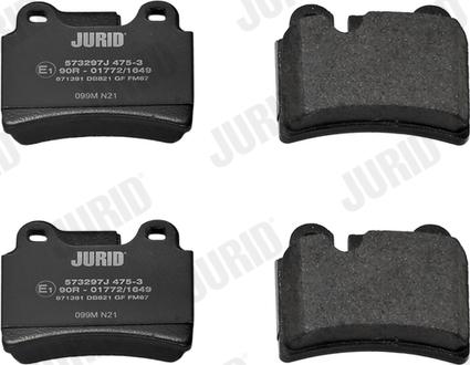 Jurid 573297J - Тормозные колодки, дисковые, комплект parts5.com