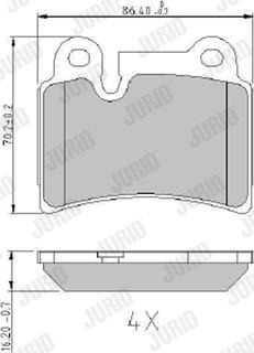 Jurid 573297J - Тормозные колодки, дисковые, комплект parts5.com