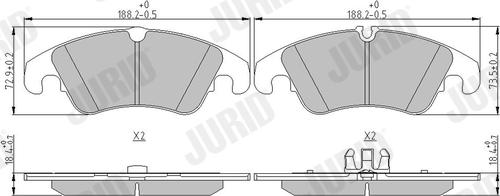 Jurid 573247J - Тормозные колодки, дисковые, комплект parts5.com