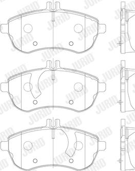 Jurid 573257J - Тормозные колодки, дисковые, комплект parts5.com