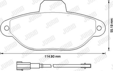 Jurid 573267J - Тормозные колодки, дисковые, комплект parts5.com