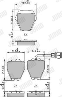 Jurid 573208J - Тормозные колодки, дисковые, комплект parts5.com