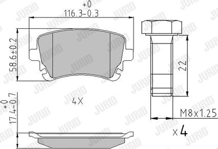 Jurid 573219J - Тормозные колодки, дисковые, комплект parts5.com