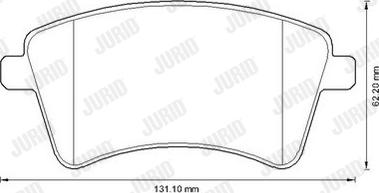 Jurid 573284J - Тормозные колодки, дисковые, комплект parts5.com