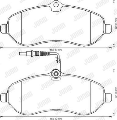 Jurid 573280J - Тормозные колодки, дисковые, комплект parts5.com