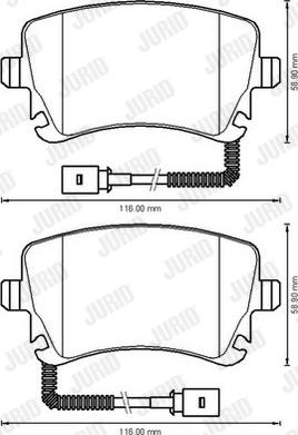 Jurid 573225J - Тормозные колодки, дисковые, комплект parts5.com