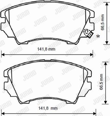 Jurid 573270JC - Тормозные колодки, дисковые, комплект parts5.com