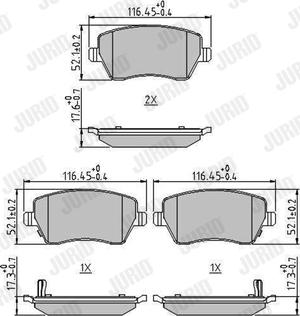 Jurid 573770J - Тормозные колодки, дисковые, комплект parts5.com