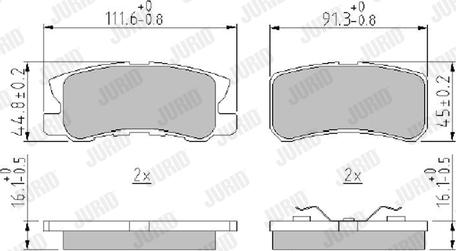 Jurid 572498J - Тормозные колодки, дисковые, комплект parts5.com