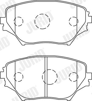 Jurid 572487J - Тормозные колодки, дисковые, комплект parts5.com