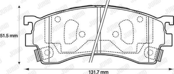 Jurid 572434J - Тормозные колодки, дисковые, комплект parts5.com