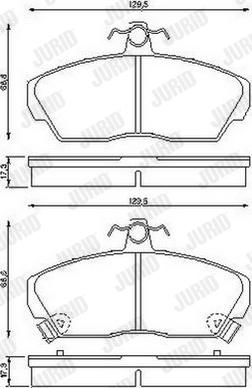 Jurid 572430J - Тормозные колодки, дисковые, комплект parts5.com