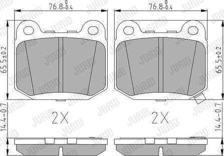 Jurid 572558J - Тормозные колодки, дисковые, комплект parts5.com