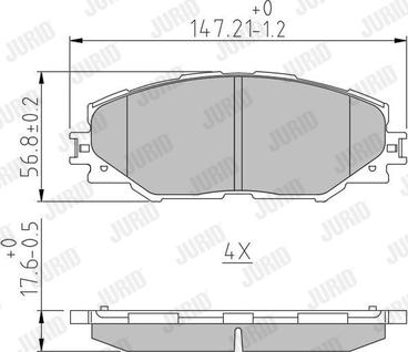 Jurid 572569J - Тормозные колодки, дисковые, комплект parts5.com