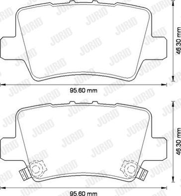 Jurid 572580JC - Тормозные колодки, дисковые, комплект parts5.com