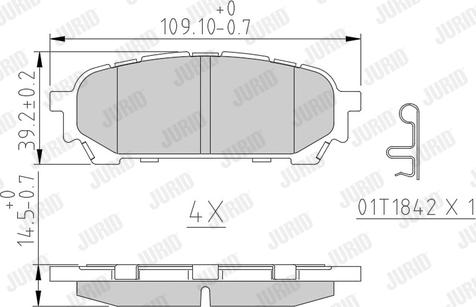 Jurid 572529J - Тормозные колодки, дисковые, комплект parts5.com