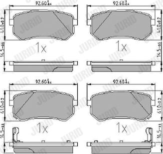 Jurid 572527J - Тормозные колодки, дисковые, комплект parts5.com