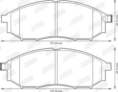 Jurid 572575J - Тормозные колодки, дисковые, комплект parts5.com