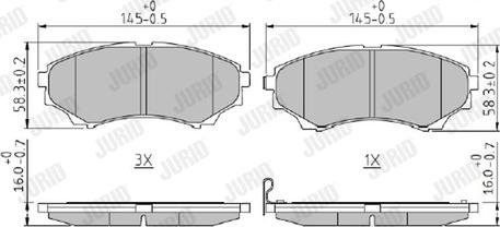 Jurid 572572J - Тормозные колодки, дисковые, комплект parts5.com