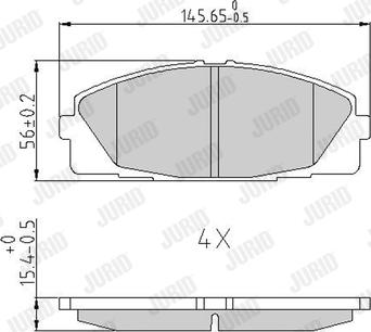 Jurid 572650J - Тормозные колодки, дисковые, комплект parts5.com