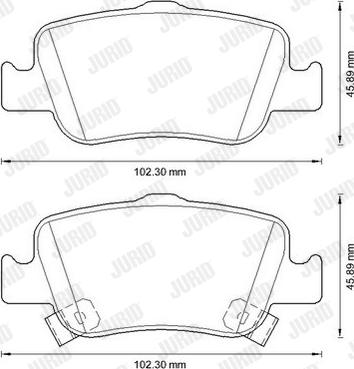 Jurid 572601JC - Тормозные колодки, дисковые, комплект parts5.com