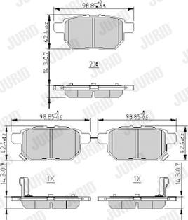 Jurid 572632J - Тормозные колодки, дисковые, комплект parts5.com