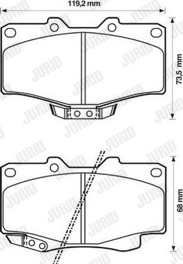 Jurid 572140J - Тормозные колодки, дисковые, комплект parts5.com