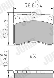 Jurid 572118J - Тормозные колодки, дисковые, комплект parts5.com