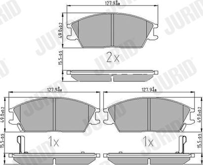 Jurid 572268J - Тормозные колодки, дисковые, комплект parts5.com