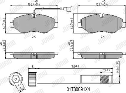 Jurid 2922909561 - Тормозные колодки, дисковые, комплект parts5.com