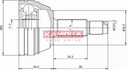 Kamoka 6710 - Шарнирный комплект, ШРУС, приводной вал parts5.com