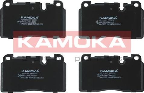 Kamoka JQ101401 - Тормозные колодки, дисковые, комплект parts5.com