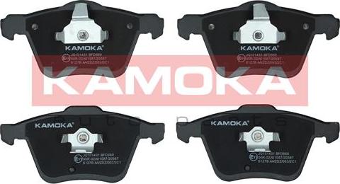 Kamoka JQ101431 - Тормозные колодки, дисковые, комплект parts5.com