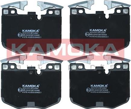 Kamoka JQ101072 - Тормозные колодки, дисковые, комплект parts5.com