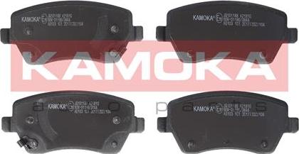 Kamoka JQ101188 - Тормозные колодки, дисковые, комплект parts5.com